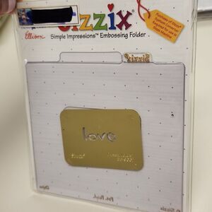 Sizzix Embossing Folder Phrase Love #1 38-9667